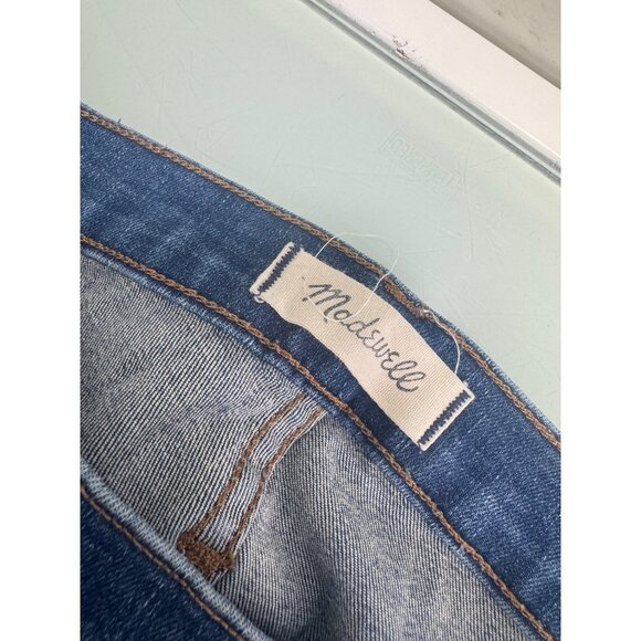 Madewell High Rise Skinny Women's Jeans 32T 32 Tall Raw Hem Stretch Dark Wash - Picture 5 of 14